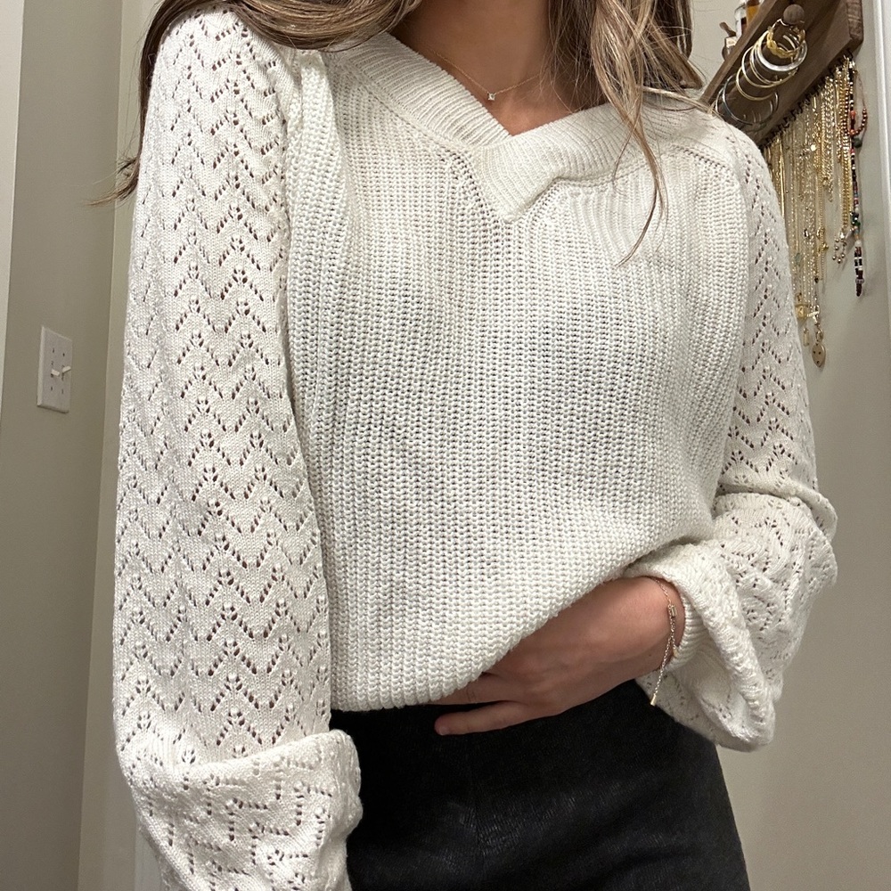 Knitted V Neck Sweater
